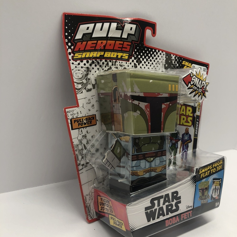 Disney Star Wars Boba Fett Pulp Heroes Snaps Flat 2D - 3D Ages, 5 + Far Out Toys - Picture 3 of 4